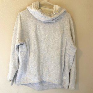 Heathered Gray Funnel Neck Nike Hoodie